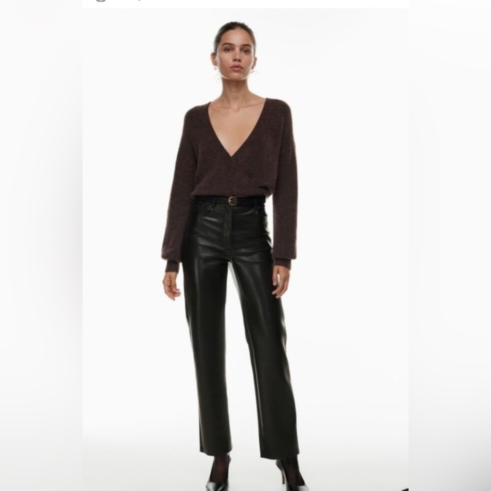 Wilfred Aritzia Black Vegan Leather Pants